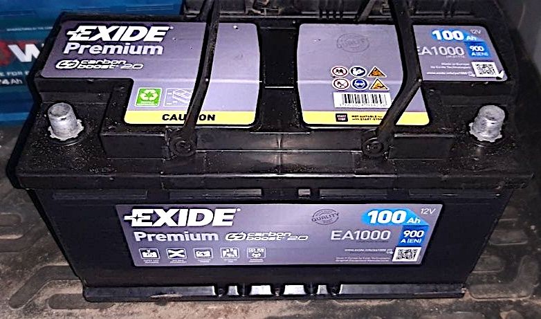 АКБ Exide Premium EA1000 — 12V / 100Ah / 900A (EN). Отличное состояние