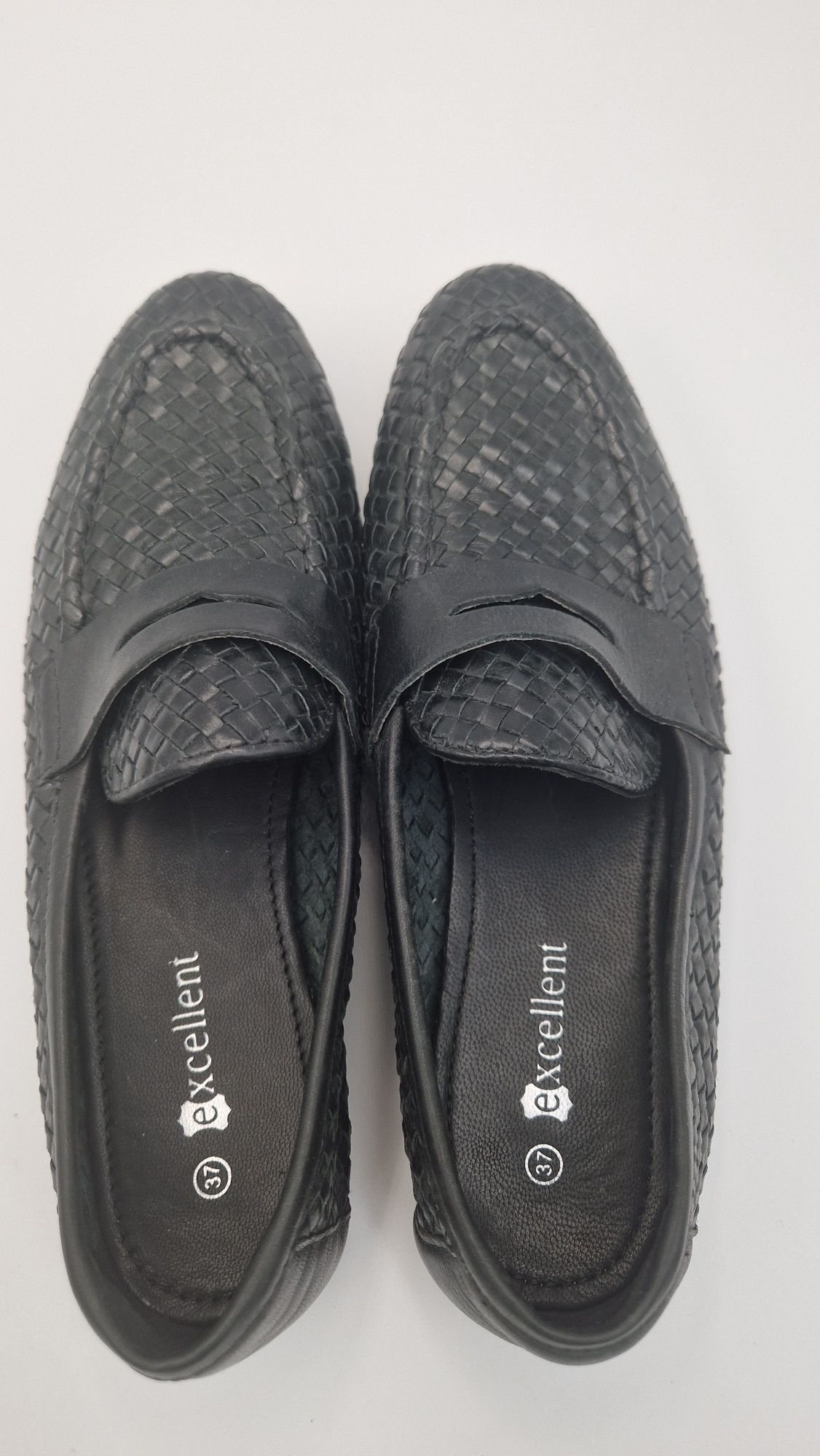 Mokasyny, buty skórzane, niesznurowane mokasyny 37