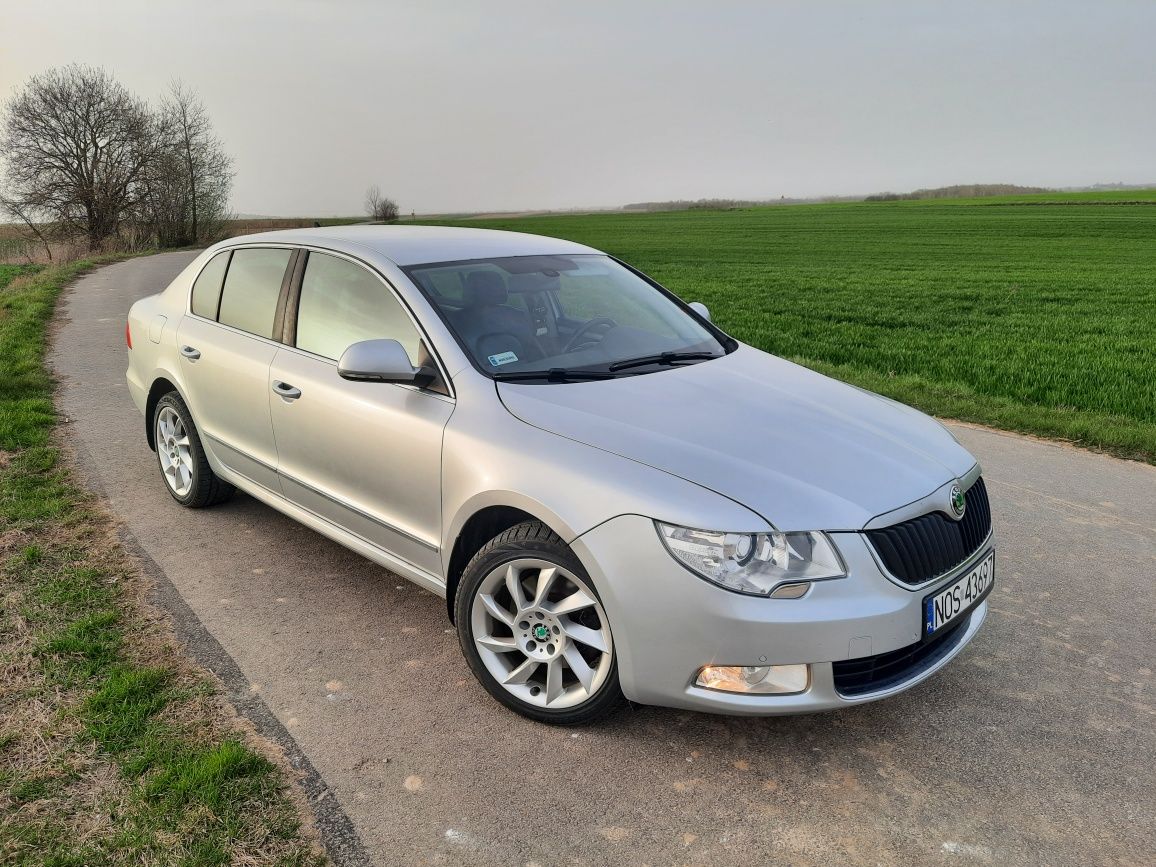 Skoda Superb II 2.0 tdi skóry DSG Hak łopatki xenon