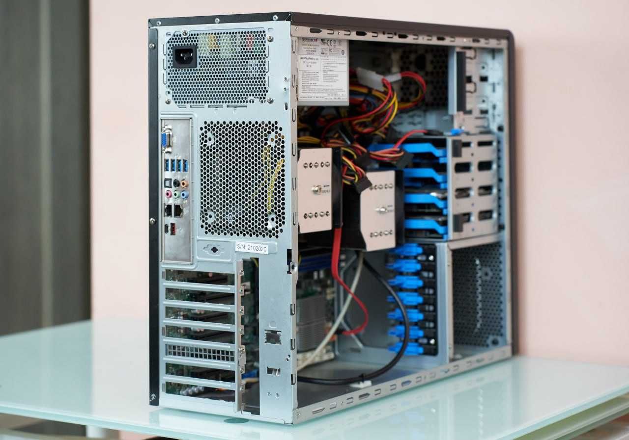 Сервер supermicro, двухпроцессорная серверная башня, двухпроцессорный