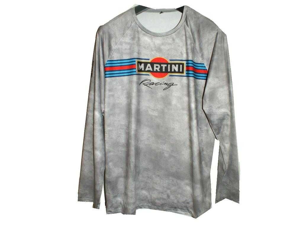 Martini ombre koszulka męska szara longsleeve logo L XL