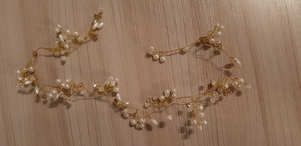 Zlota ozdoba do włosów-ślubna