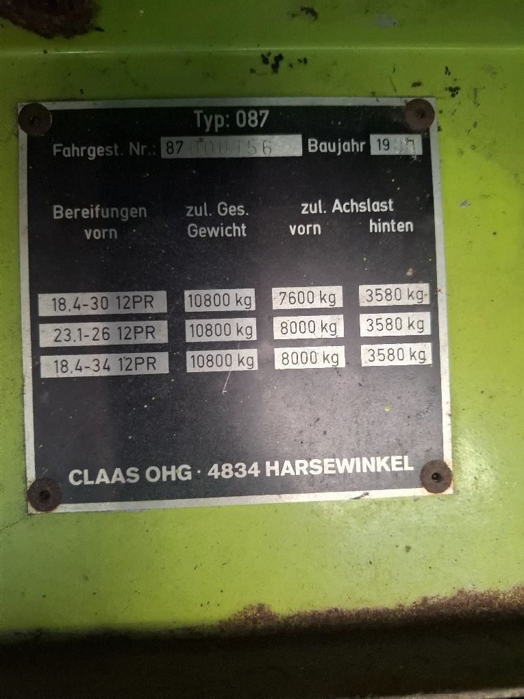Claas dominator 86