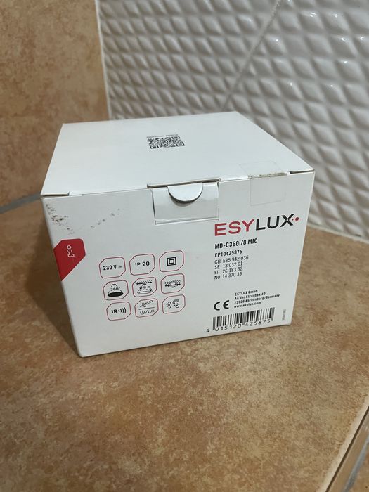 Detetor de movimento Esylux MD-C 360i/8 MIC – 360º de teto