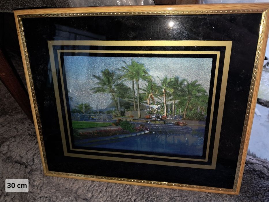 Quadro de paisagem,com brilho