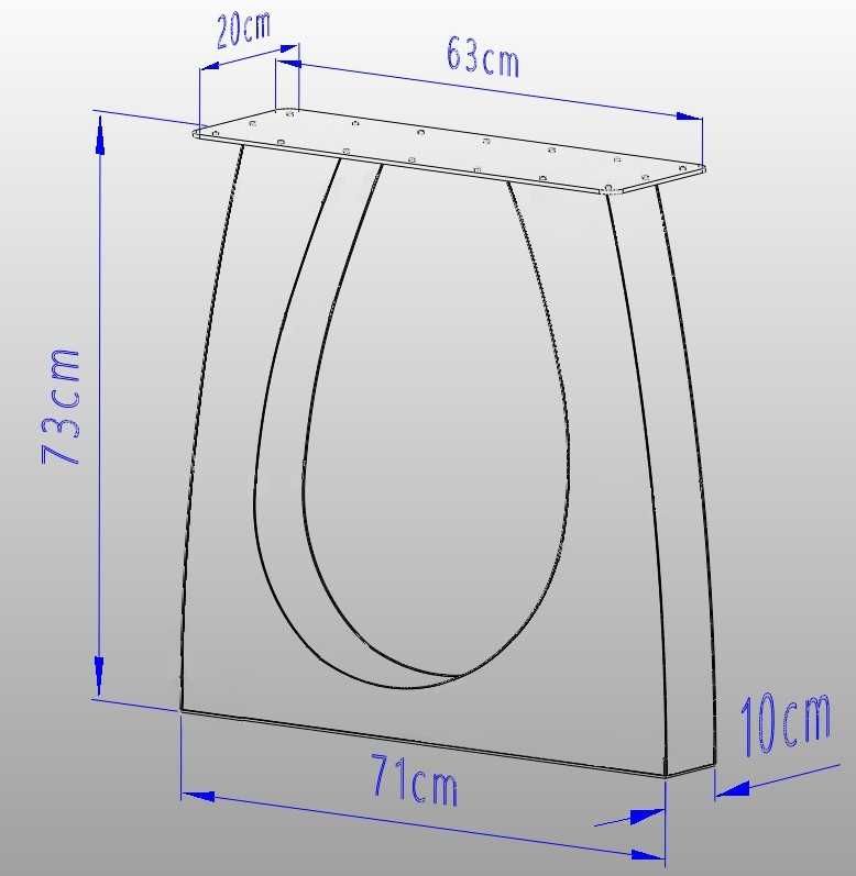 Nogi do stołu 3D blat pająk rama biurka stolika noga meble glamour lof