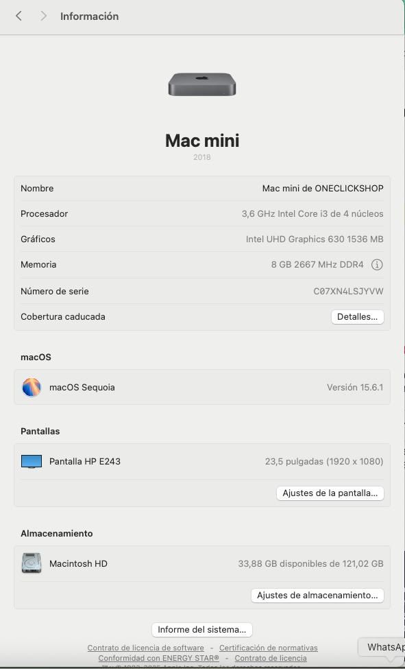 Mac mini 2018 core i3