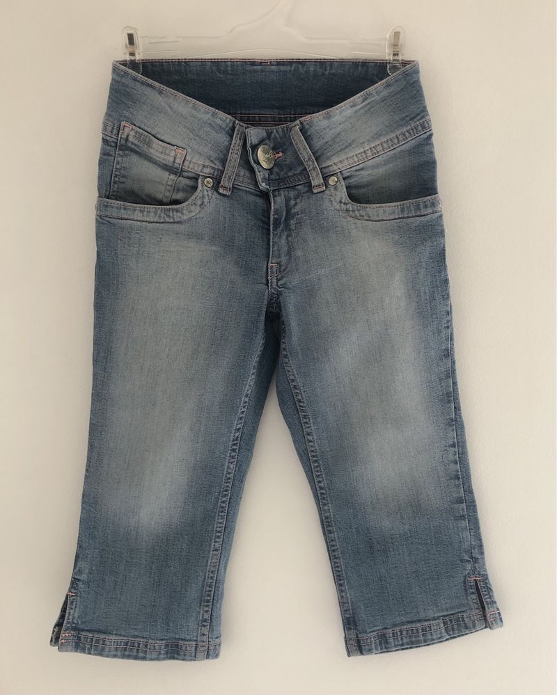 Rybaczki dziewczęce jeans marki H&M Dubster, rozm. 146 (10-11 lat)
