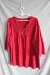 Czerwona bluzka tunika plus size