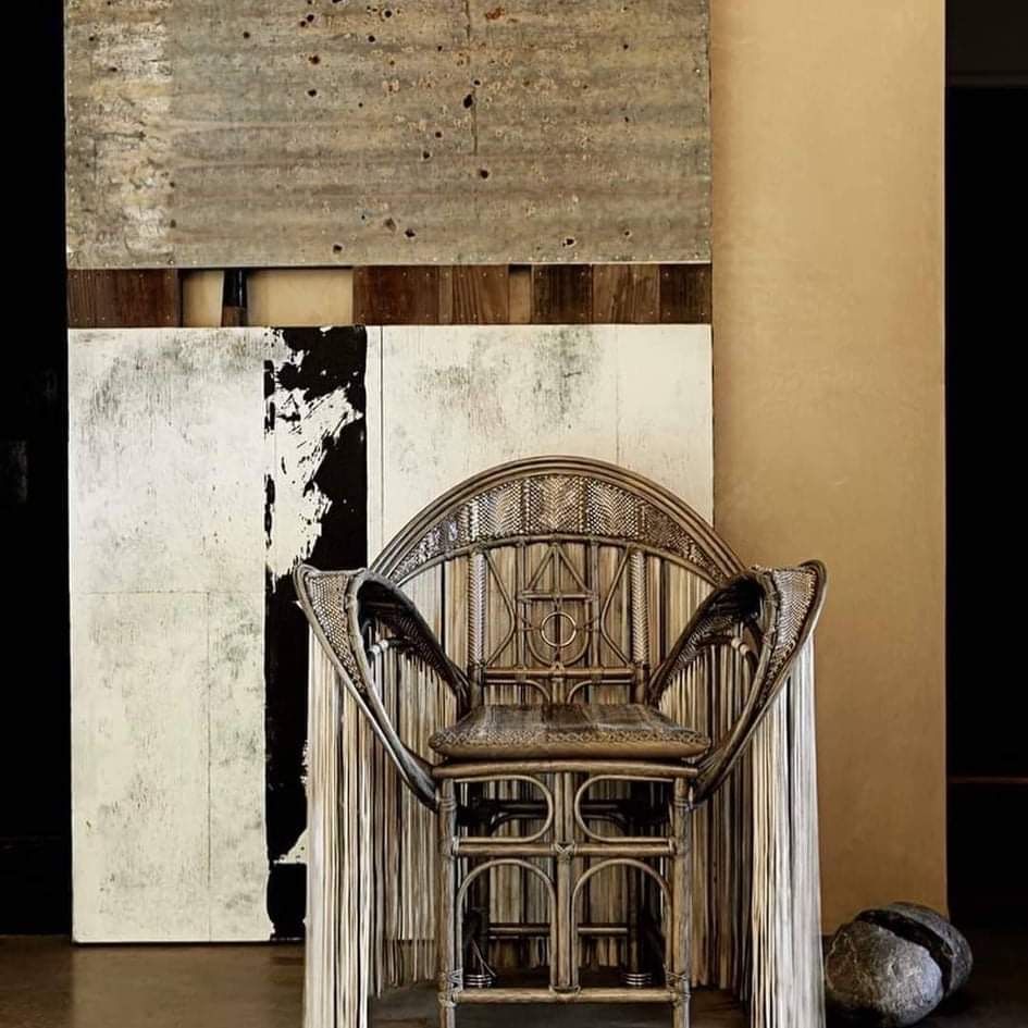 Fotel  Butterfly Unikat   projekt McGuire’a , vintage design interior