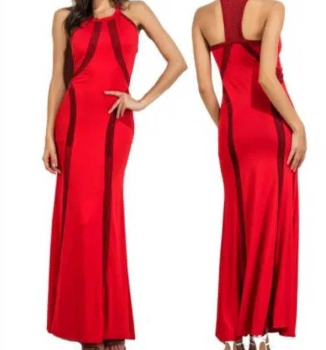 Vestido vermelho com brilho novo