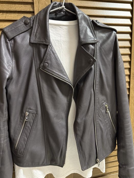 Шкіряна куртка косуха жіноча Мassimo Dutti