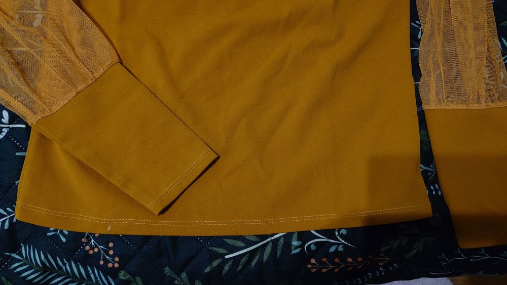 Bluzka z długim rękawem, rękawy z tiulu