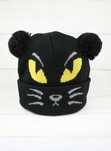 czapka czarny KOT kotek czarna uszy pompony goth gothic alternative