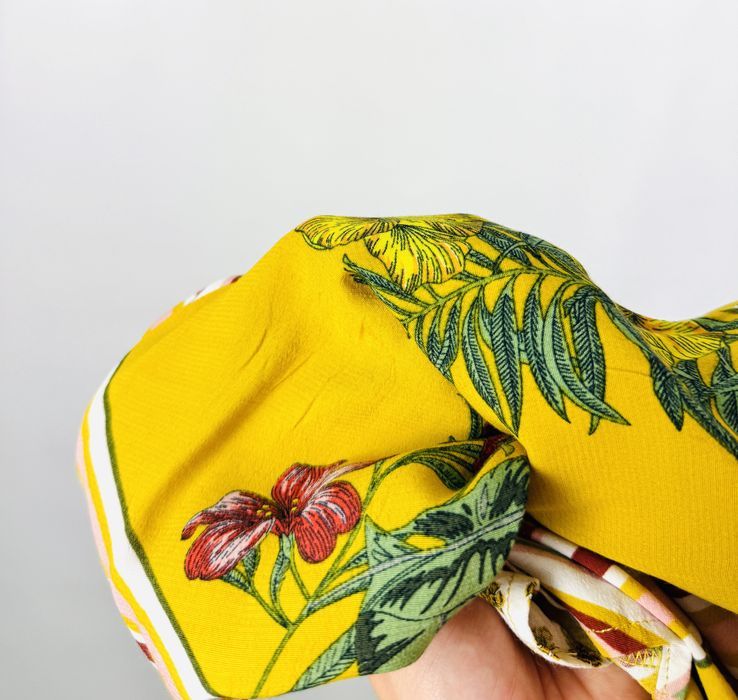 Żółty top we wzory etniczne XS 34 Warehouse