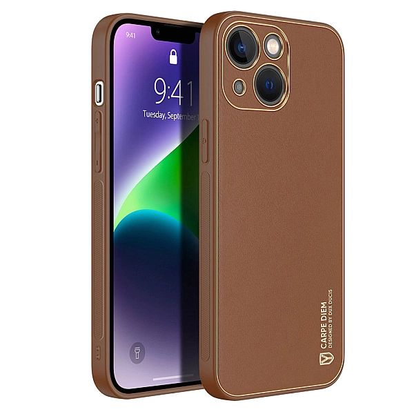 Dux Ducis Yolo etui iPhone 14 Plus elegancki pokrowiec ze skóry ekolog