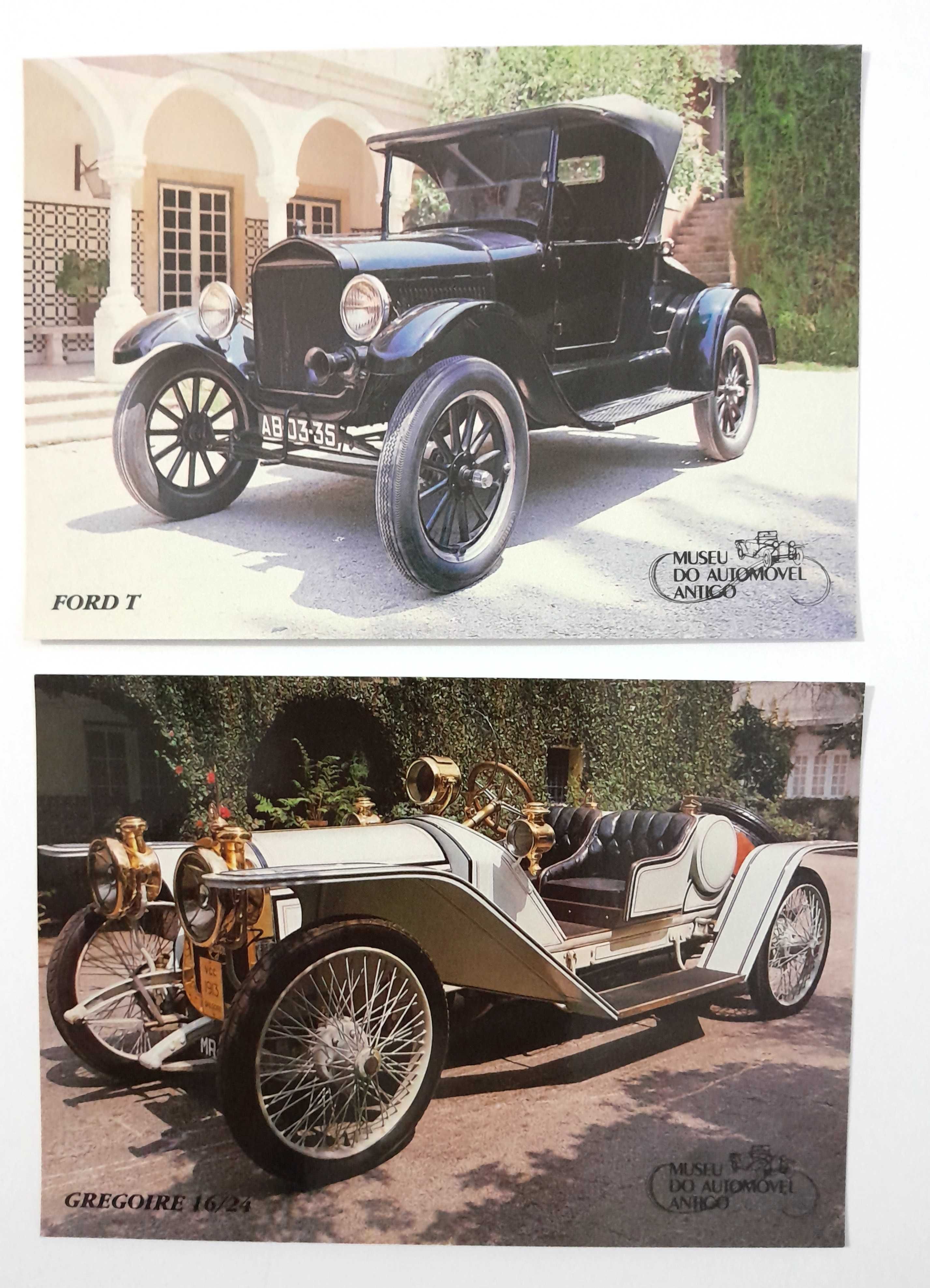 Colecção de 8 Postais do Museu do Automóvel Antigo