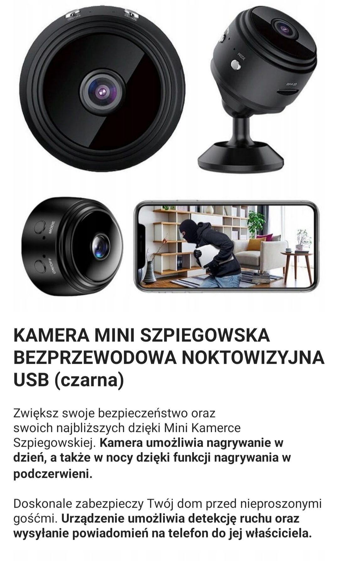 A9 Mini kamera szpiegowska