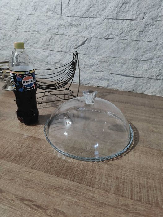 Тортниця скляна 32 см
