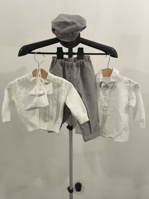 Elegancki komplet dla chłopca święta chrzest 5 części r.80