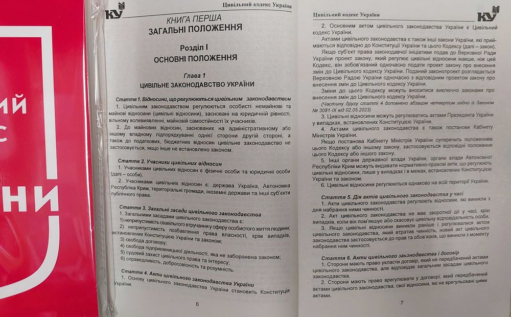 Цивільний кодекс України вересень 2025 рік Паливода ЦКУ