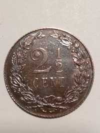 Moeda de dois Cêntimos e meio 1906 Holanda