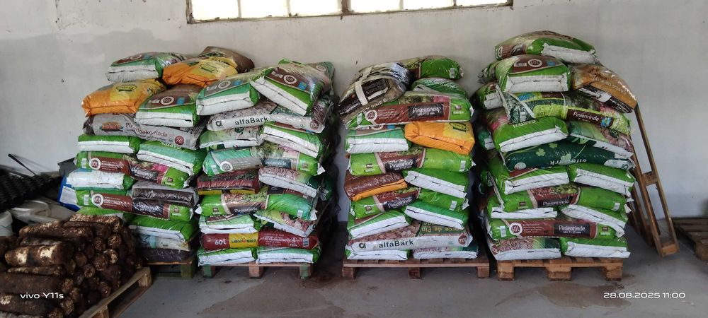 Sacos de casca de pinheiro