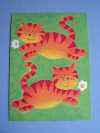 открытка кот кошка валентинка 14 февраля Англия