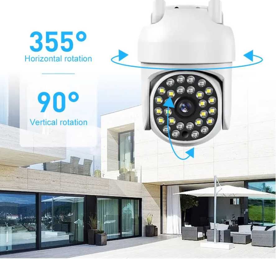Kamera WiFi Zewnętrzna Obrotowa 360 Monitoring Z dźwiękiem nagrywanie