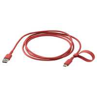 Kabel IKEA LILLHULT
USB-A na USB-C, czerwony, 1.5 m