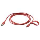 Kabel IKEA LILLHULT
USB-A na USB-C, czerwony, 1.5 m