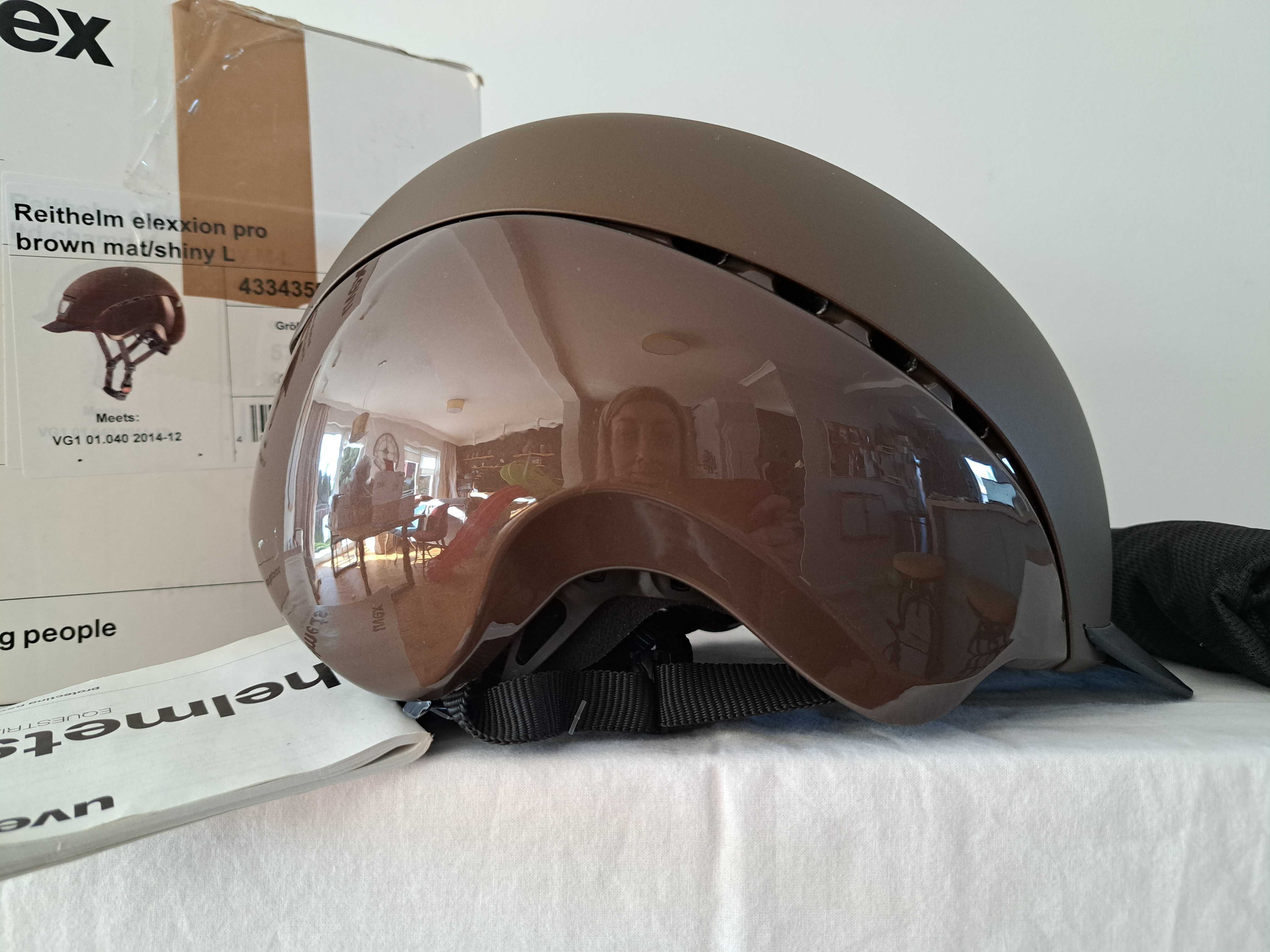 Kask jeździecki toczek Uvex Reithelm Elexxion Pro Brown L 59cm