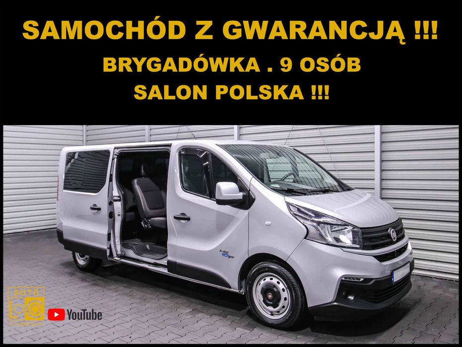 Fiat Talento L2 + 9 osób + Salon POLSKA + 1 Właściciel + Navi =BRUTTO VAT 23%