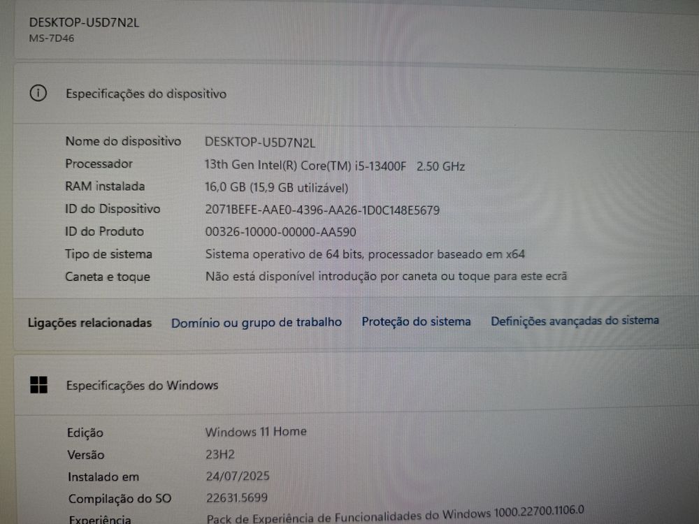 Desktop Gaming – i5 13ª Geração | 16GB RAM | RTX 4060 | 1TB NVMe