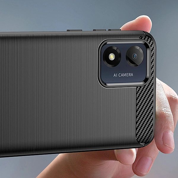 Carbon Case etui Motorola Moto E13 elastyczny silikonowy karbonowy pok