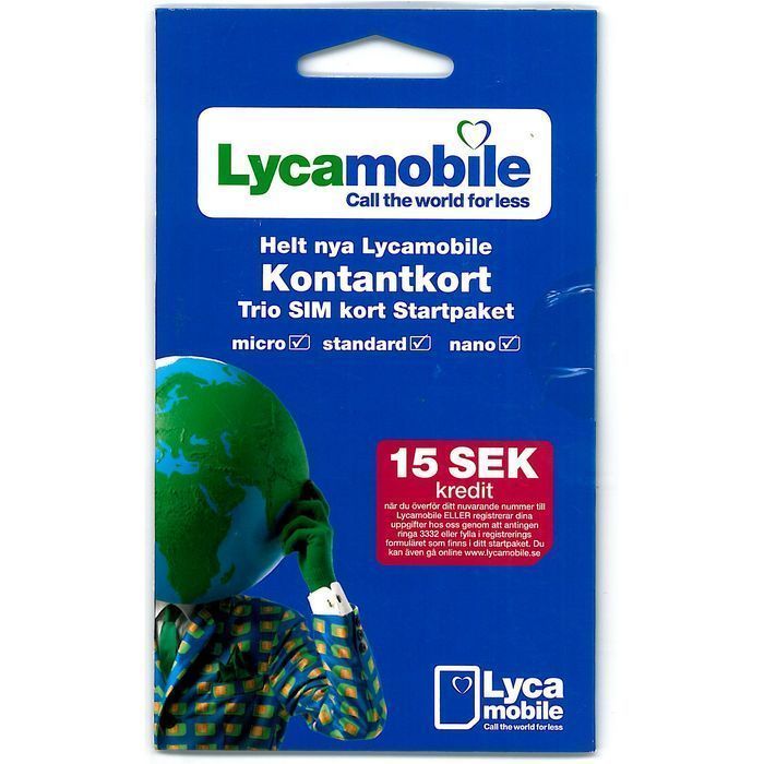 Karta Sim Lycamobile Se Szwecja DO AKTYWACJI W SZWECJI