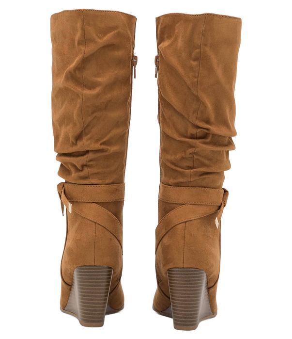 Buty damskie kozaki brązowe koniakowe Anna Field LISA na koturn r. 41