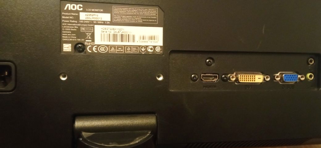 Monitor AOC 2352 phz HDMI wbudowane Głośniki