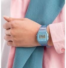 Relógio Casio F-91WS-4DF Rosa /Azul