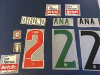 Namesets letterings patchs Benfica Porto Sporting Real Madrid
