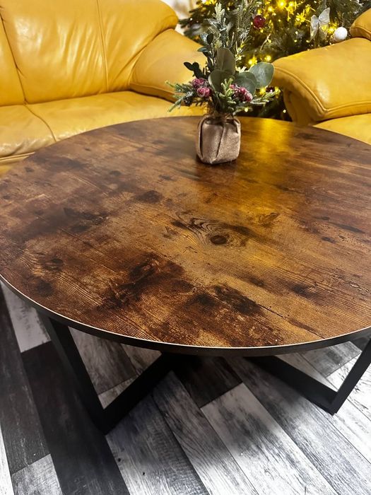 Стол кофейный в стиле лофт 88×88