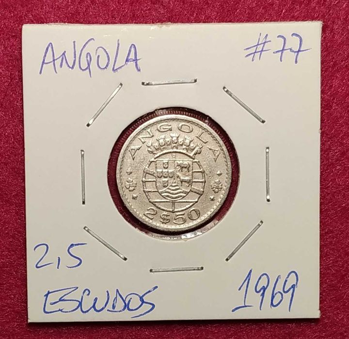 Angola - moeda de 2,5 escudos de 1969