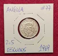 Angola - moeda de 2,5 escudos de 1969