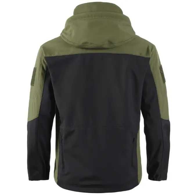 Куртка софтшел Gman Оливково-чорна Soft Shell на флісі