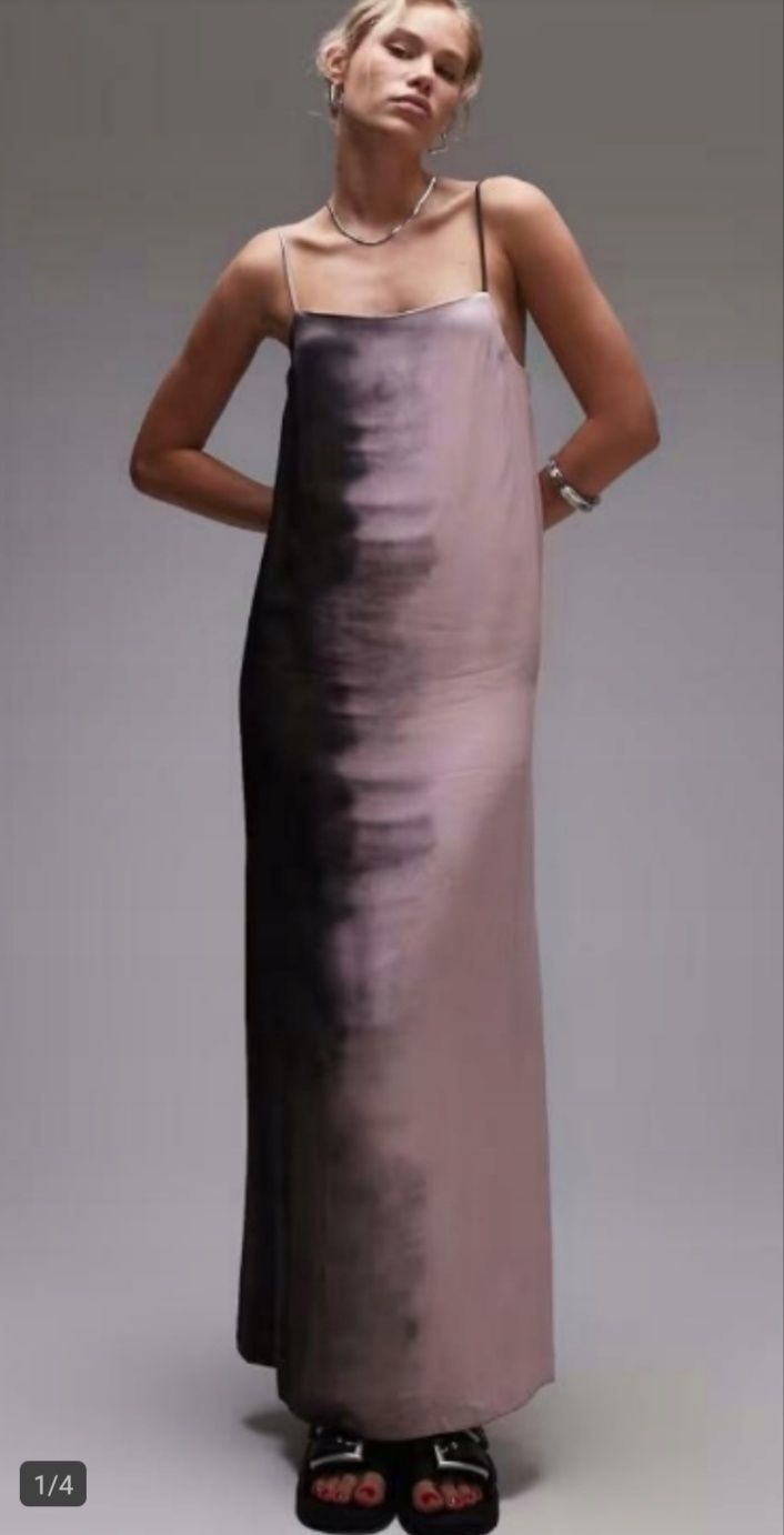 TOP SHOP sukienka maxi ombre na ramionczkach 40 L