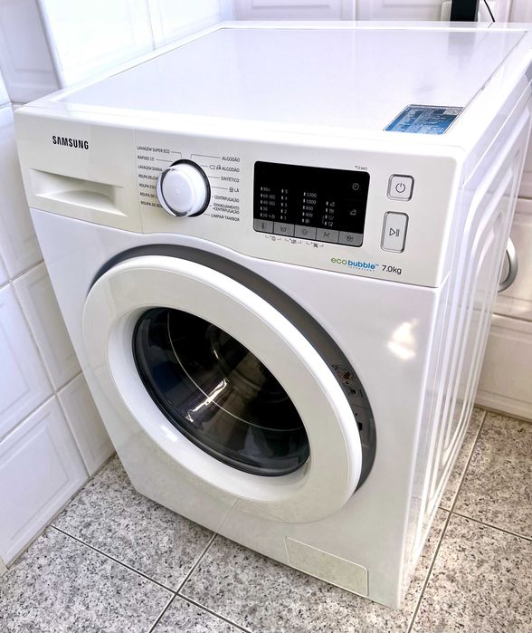 Máquina de Lavar Roupa SAMSUNG WW70J5355MW (7 kg - 1200 rpm - Branco)