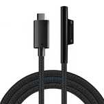 Kabel nylonowy  45W 1,5 m USB-C Type-C męski - Surface Connect CZARNY