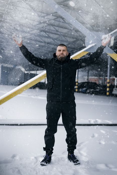 ТОП! Мужской спортивный костюм на флисе теплый зимний куртка штаны фли