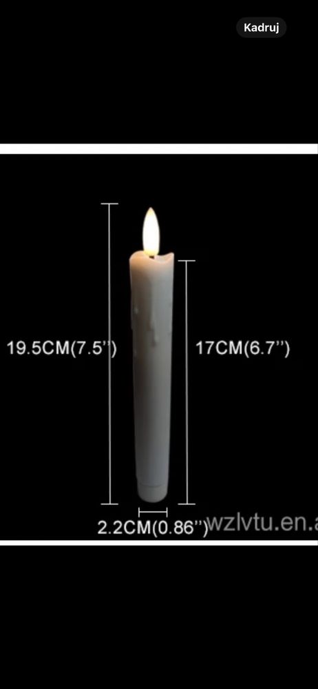 Świece LED, 12 szt. z pilotem
