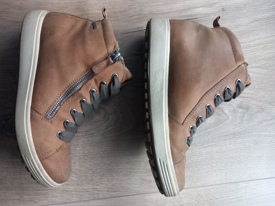 Ecco soft 7 trend trzewiki botki sneakersy brązowe/karmelowe r.37